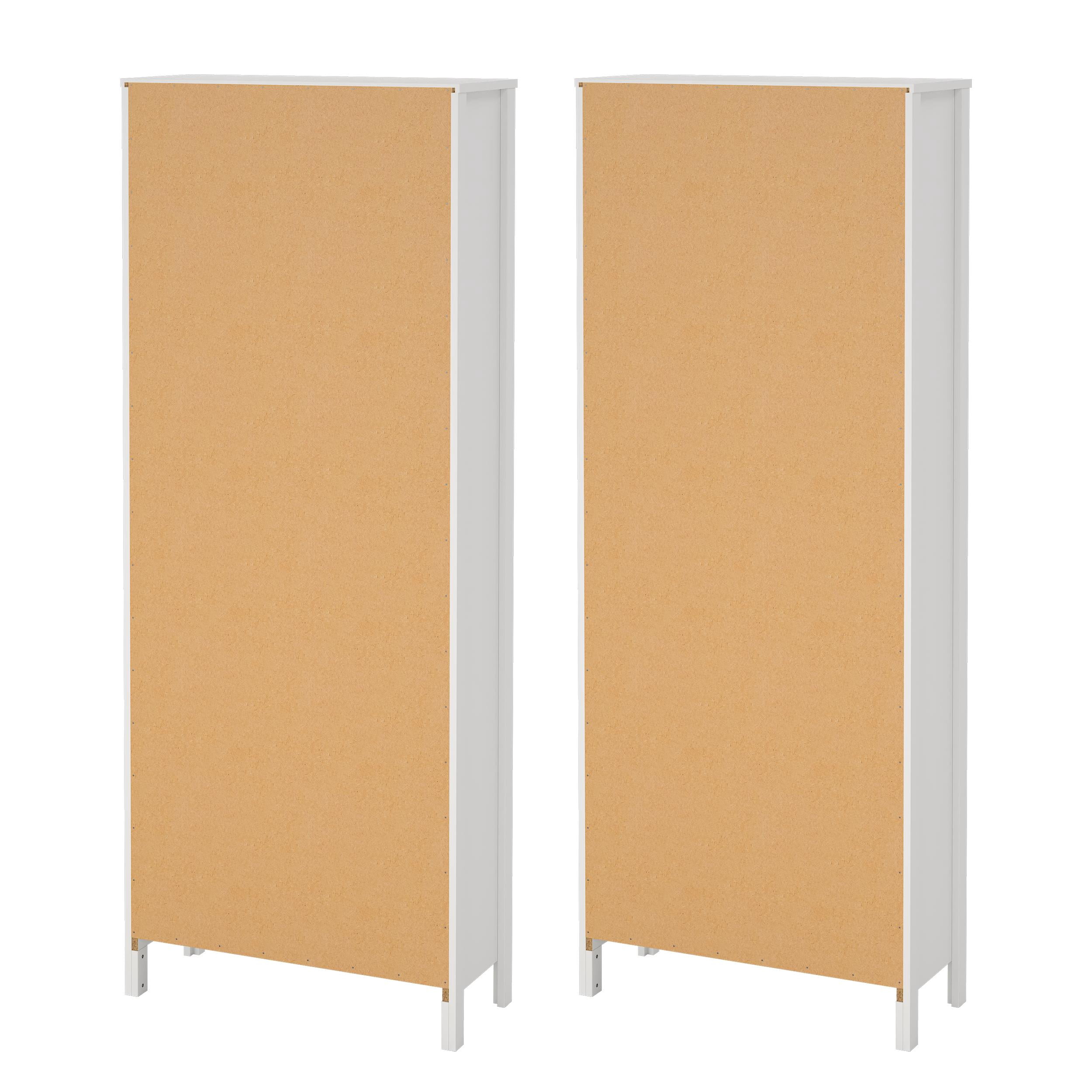 Tvilum Madrid 2-Piece Bookcase Set, White