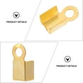 thumbnail image 4 of Shisuyan 500pcs Ribbon Crimps Jewelry Making Ribbon Clamps Cord Ends Jewelry Kit, 4 of 8