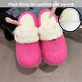 thumbnail image 2 of Indoor Lightweight Home Shoes Non-slip Memory Foam Slippers Warm Plush Flat Slippers, 2 of 6