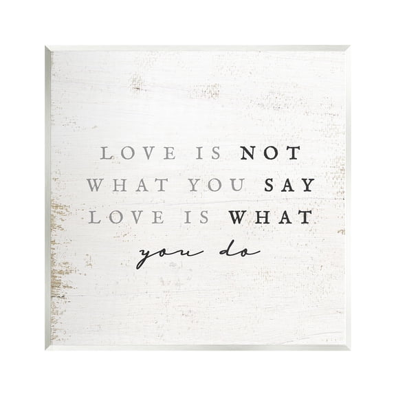 Stupell Industries Rustic Love Phrase Inspirational Painting Unframed Art Print Wall Art, 12 x 12