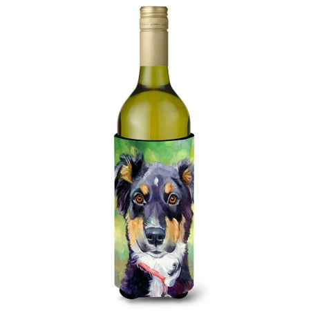 

Carolines Treasures 7373LITERK English Shepherd Wine Bottle Hugger Wine Bottle multicolor