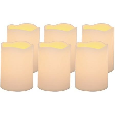 Mainstays 3x4in Flameless LED Pillar Candle, Set of 6