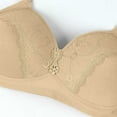 thumbnail image 3 of Penkiiy Women Bras Woman's Embroidered Glossy Comfortable Breathable Bra Underwear No Rims Beige Bras, 3 of 5