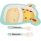 thumbnail image 1 of Kids Dinnerware Set Bamboo Fiber Divided Sections for Children Home Use Light Yellow Color Cartoon Animal Design 1 Set, 1 of 4