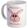 Cafepress Personalize Pink Bunny Mug
