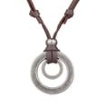 thumbnail image 4 of Cadena de cordón de cuero Hombres Mujeres Colgante vintage Colr de Hugo Collar colgante retro para hombres, 4 of 10