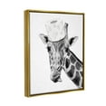 thumbnail image 3 of Stupell Industries Giraffe & Toilet Paper Bathroom Animals & Insects Painting Gold Floater Framed Art Print Wall Art, 3 of 6