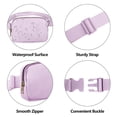 thumbnail image 4 of VOROLO Riñonera para mujeres y hombres con correa ajustable, Violeta con cuerda, 1 paquete con cuerd, 4 of 5