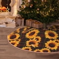 thumbnail image 5 of Bingfone Christmas Tree Skirt Mat Christmas Decoration Interior 36" -Red Black Plaid Sunflower, 5 of 6