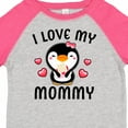 thumbnail image 4 of Inktastic I Love My Mommy with Cute Penguin and Hearts Girls Toddler T-Shirt, 4 of 5