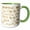 Green/White, variant on 3drose, Image of Abstract Gold and White Splashes, 11oz Mug