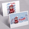 thumbnail image 3 of Hello Winter British Shorthair Smiling in Red Scarf Hat Welcome Christmas 7x5in Folded Greeting Card Cat Lover Kitten Owner Gifts Single Note Card with Envelope - 00017, 3 of 5