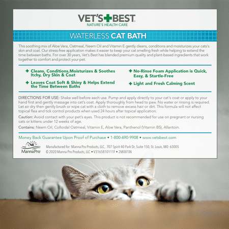 Veterinarian's Best Waterless Cat Bath 4oz