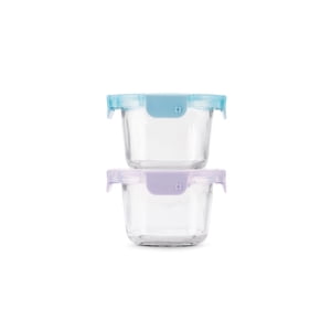 Ello Color Lock 2 Cup Round Glass Food Storage Containers 2-Pack