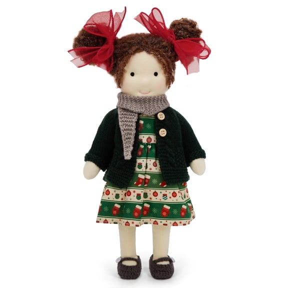BlissfulPixie Handmade Gift for Boy Waldorf Collect Black Doll Birthday Gift with Exquisite Box