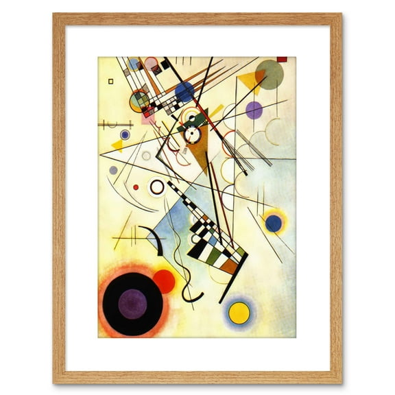 Wassily Kandinsky Composition VIII Painting Artwork Framed Wall Art Print 9X7 Inch