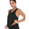 thumbnail image 5 of Womens Sport Vests Fitness Running T Loose Singlet Tops Tank Solid Yoga Gym Shirt S M L XL, 5 of 7