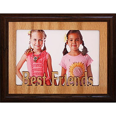 Best Friends ~ Landscape Oak Mat With Frame ~ Holds A 4X6 Or Cropped 5X7 Picture ~ Wonderful Keepsake Gift For A Best Friend!