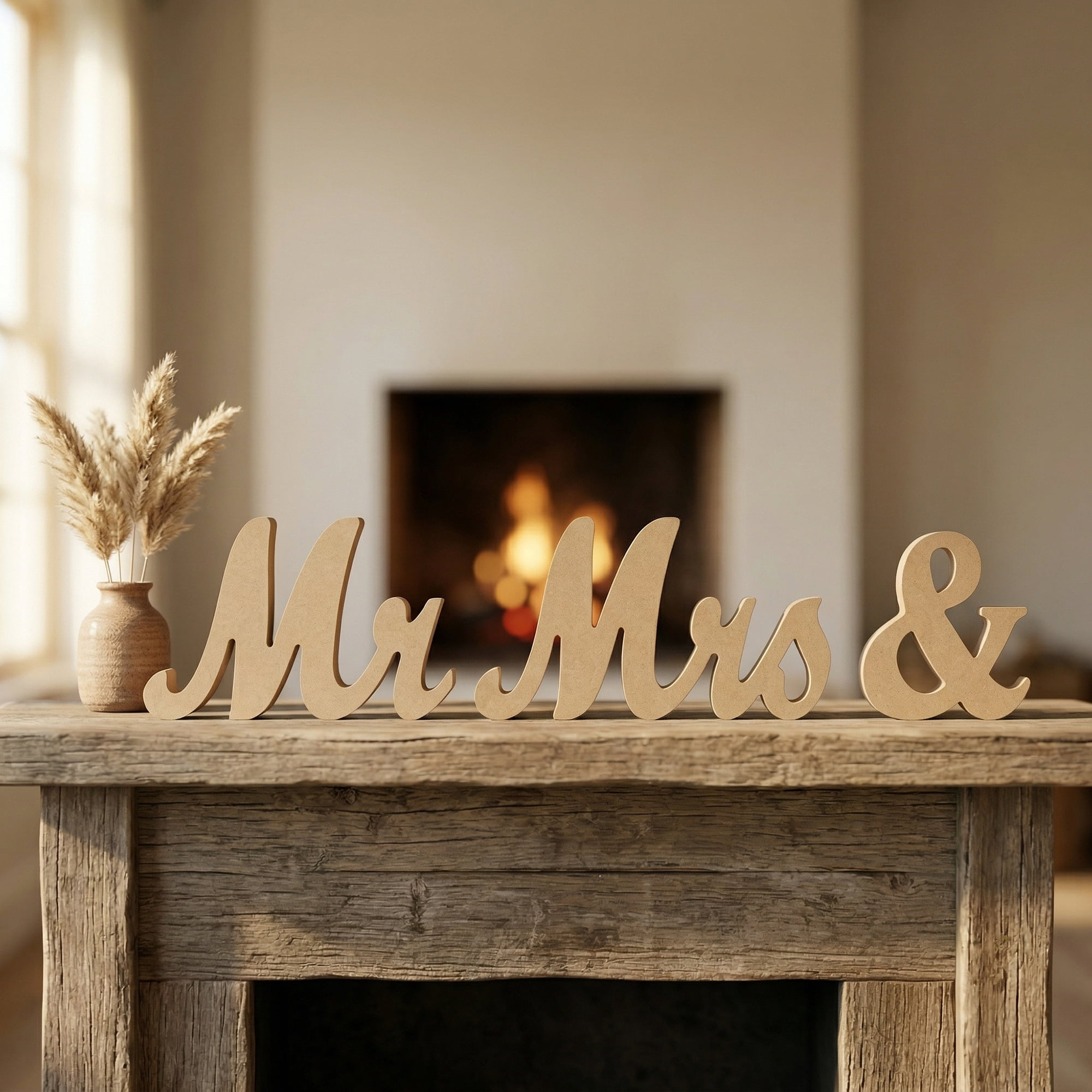 Unique Bargains Rustic Wooden Home Sign Wall Decor Lightweight Plaque Beige 11"x21" 1Pcs