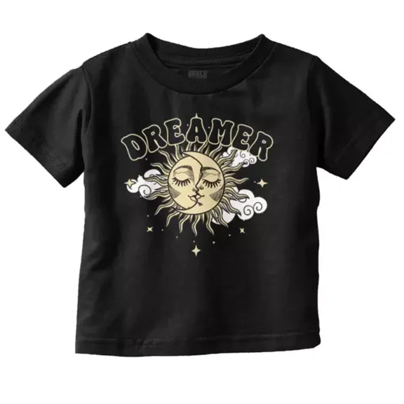 Celestial Dreamer Sun Moon Face Inspiration Toddler T Shirt TODDLER SHORT SLEEVE TEE BELLA CANVAS 3001T