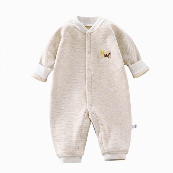 mgoYE Cute Baby Boy Clothes Newborn Baby Boy Fall Clothes Infant Winter Outfit Jumpsuit Romper Size 0-3 Months