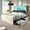 Distressed White, variant on Papajet Queen Farmhouse Bed Frame with Bookcase Headboard and 4 Drawers, LED Storage Bed with Charging Station & Linen Upholstered, Black