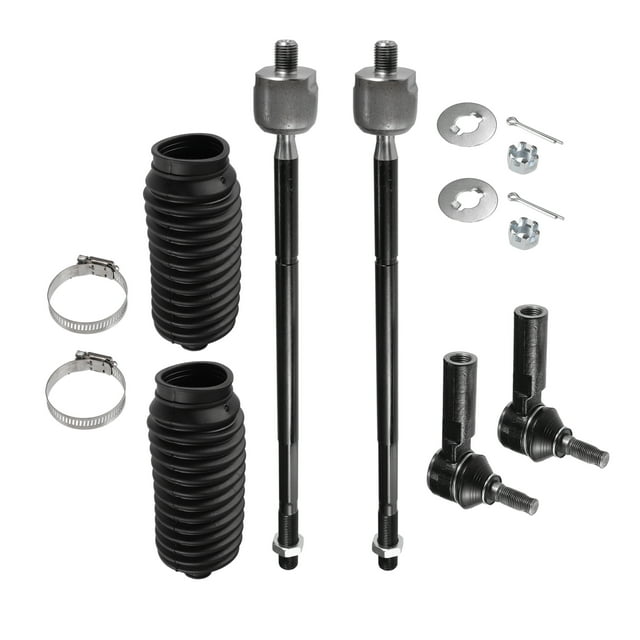 Unique Bargains 6Pcs Front Inner Outer Tie Rod End Link with Boot for Toyota Matrix 2003-2008 Front Wheel Drive No.EV466