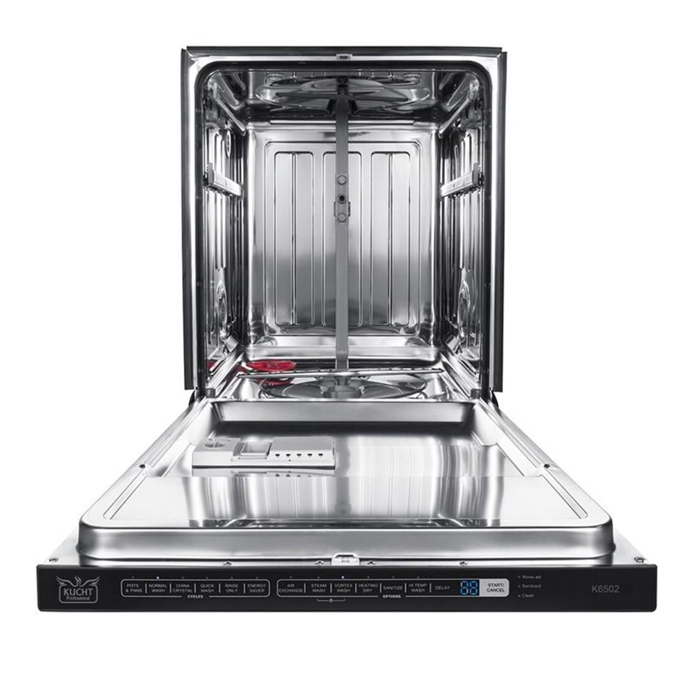 Pemberly Row 24" Stainless Steel Top Control Dishwashers in Silver
