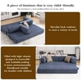 thumbnail image 5 of Folding Sofa Bed, 78.5" Convertible Couch Bed with 2 Pillows, Fold Out Couch, Foam Spring Floor Mattress, Futon Couch for Living Room, Office, Apartment, 5 of 6
