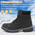 thumbnail image 3 of Yolufagy Winter Hiking Boots Women Waterproof Snow Ankle Booties Work Boots Warm Fur Lined Trekking Shoes Winter Lace up Booties for Women Black, 3 of 6