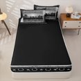thumbnail image 4 of Erosebridal Desert Cowboy Zipper Queen Comforter Set with Fitted Sheet and 2 Pillowcases,Cactus Horse Horseshoe Stars Western Zipper Bedding Set,Black Reversible,4pcs, 4 of 7