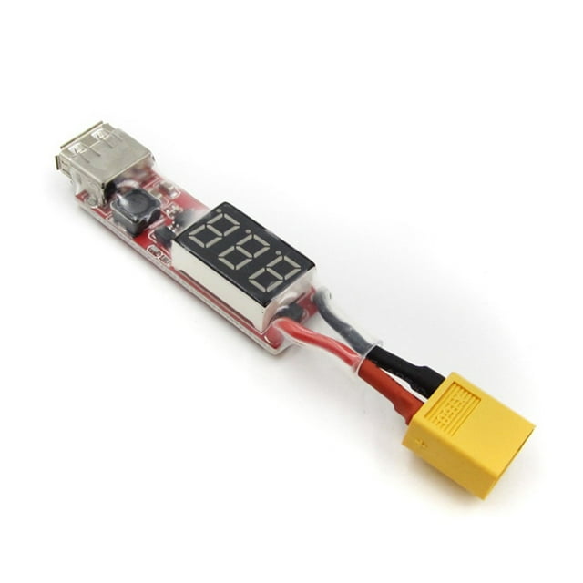 BTOER Lithium battery charger display converter T, for XT60 connector with display