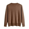 thumbnail image 3 of Inglocry Sweaters for Women Lightweight Pullover Tops Long Sleeve Shirts Crewneck Fashion Clothes Fall Spring Solid Top 2026 Coffee M, 3 of 4
