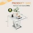 thumbnail image 6 of Living Room Coffee Table Set of 3, Modern Marble Coffee Table, End Side Table and Console Table, 3-Piece Living Room Table Set with Stainless Steel Base for Living Room,Home Office, 6 of 8