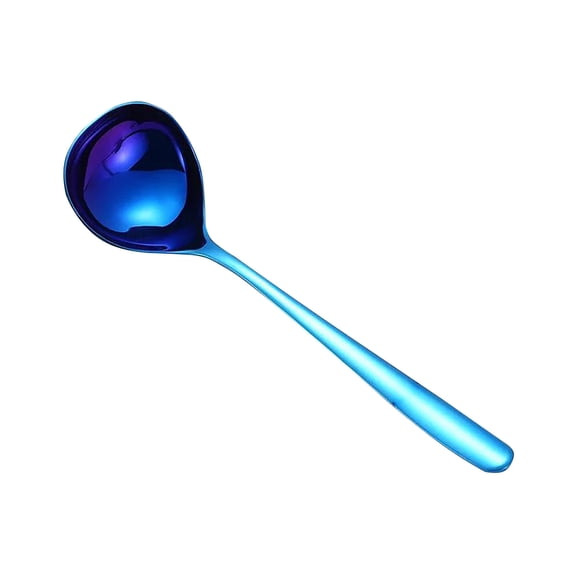 Large Round Soup Spoons,1 pack Premium 18/8 Stainless Steel Spoons with Long Handles,13''Long Tablespoon,Asian Soup Spoon Serves of Coffee,Desserts,Salads