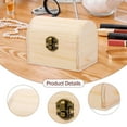 thumbnail image 6 of JWQFBC Unfinished Wood Box Unpainted Wooden Jewelry Box with Hinged Lid Jewelry Display Style B, 6 of 9