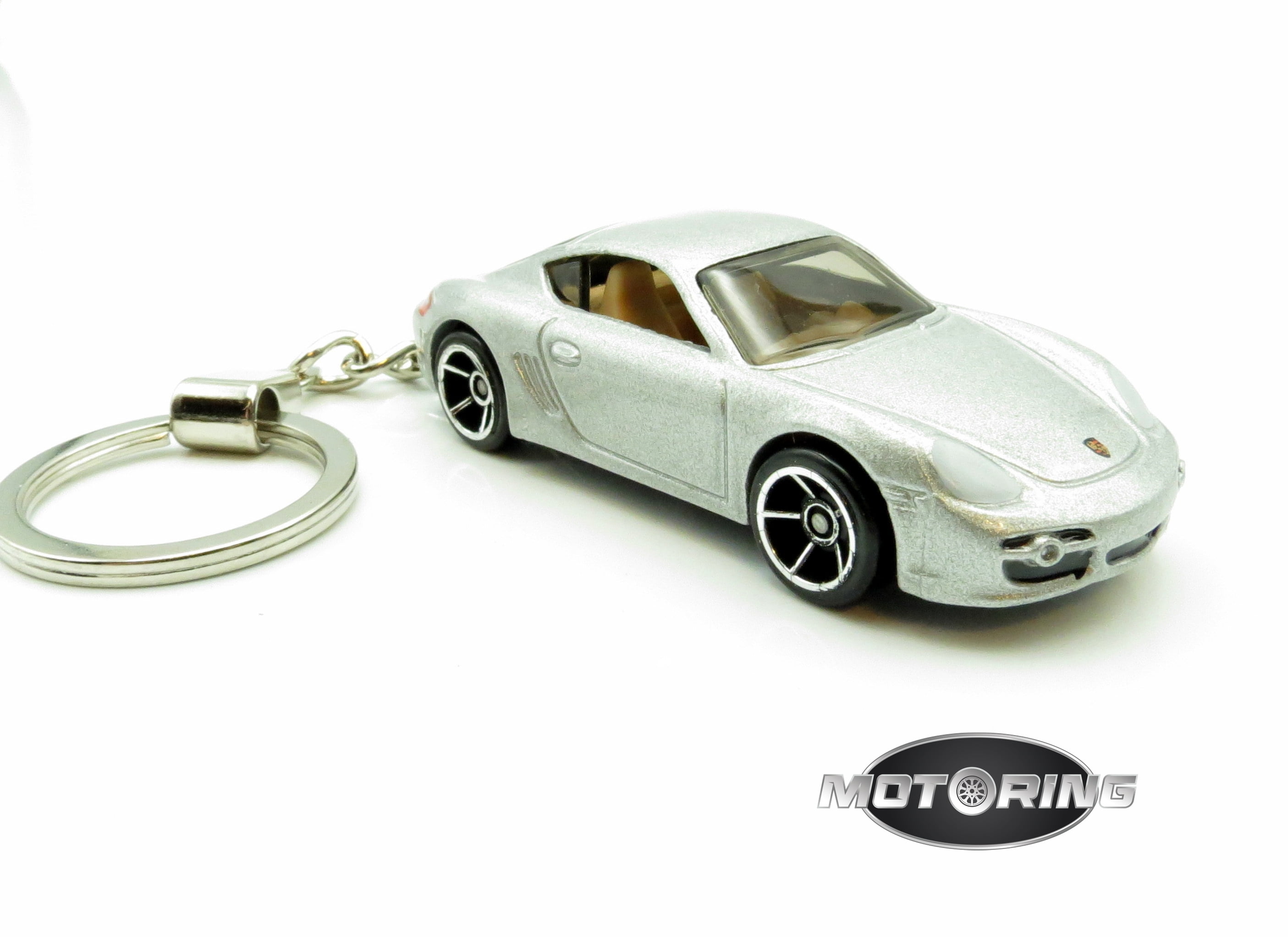 Keychain Porsche Cayman S Gray Grey Car Rare Novelty 164 Diecast