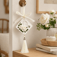 thumbnail image 3 of Gardenia Scent Embossed Plaster Hanging Air Freshener with Tassel for Car Closet Home, 1 Piece, 3 of 7