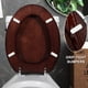thumbnail image 5 of Asiento de Inodoro Elongado Ángel Escudo Madera Nogal Oscuro 49x36x6 cm, 5 of 7