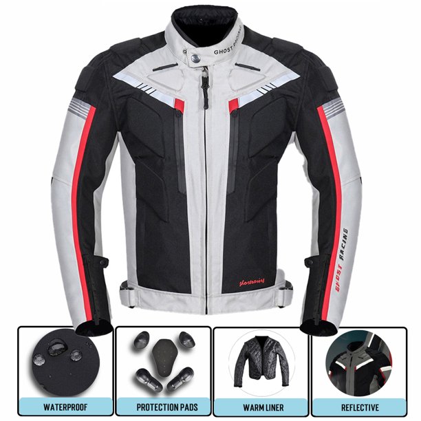Chaqueta de Moto impermeable para hombre, ropa de protección de carreras a prueba de frío, color negro, otoño e invierno, novedad