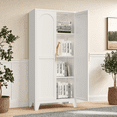 thumbnail image 4 of Military-Grade Steel Storage Cabinet with Adjustable Shelves, 61" Tall Durable Locker for Bedroom Organization, Home Office Storage, and Living Room Use - White, 4 of 5