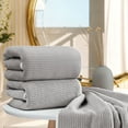 thumbnail image 1 of Céntrese En Las Toallas De Baño De Fibra. Paquete de 2 toallas de baño grises de 70x140 cm, grandes, gruesas, absorbentes y de secado rápido para el hogar, gimnasio, piscina y ducha. Rkxzt, 1 of 9