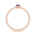 thumbnail image 2 of ANGARA Natural Oval Amethyst Solitaire Parallel Split Shank Ring in 14K Rose Gold for Women (Size-6x4mm) | February Birthstone, Birthday, Anniversary, Jewelry Gift for Women | Natural Amethyst Ring, 2 of 8
