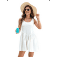 thumbnail image 2 of Flowy Dresses for Women Sleeveless Summer Tank Dress Casual Beach Vacation White S, 2 of 7