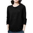 thumbnail image 2 of YHAJDS Casual Womens Sweatshirts Blouse Coat Solid Color Loose Half Zip Hooded Raglan Sleeve Casual Jacket For Fall Fall Winter, 2 of 3