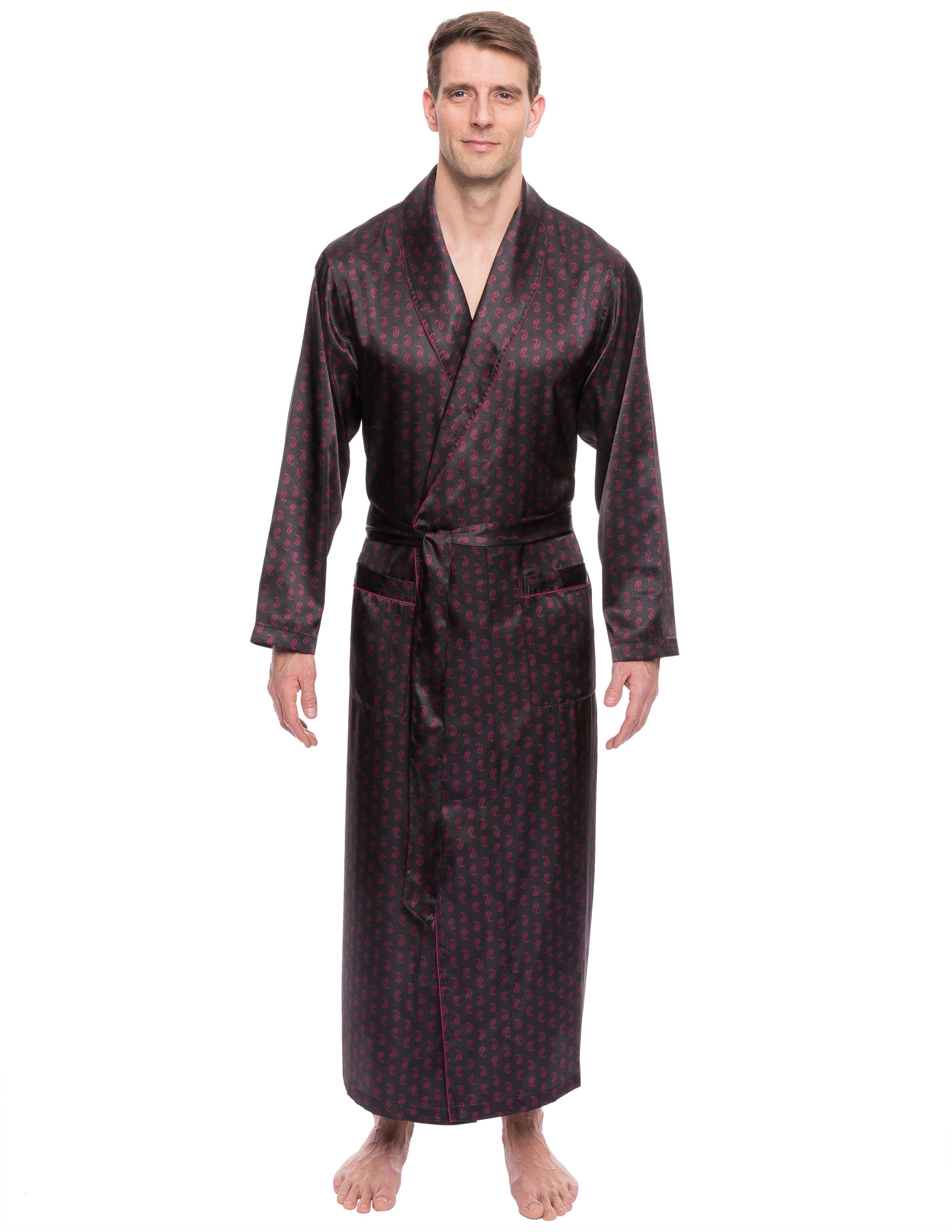 men's satin bathrobe