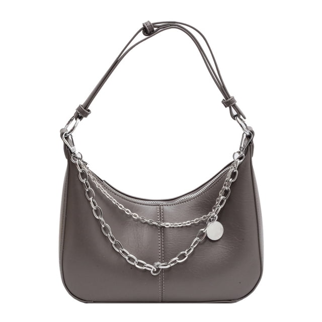 Nueva moda Otoño e Invierno bolso mensajero nicho cadena hombro PU axila baggrey