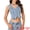 Light Blue, variant on DARING DIVA Women's Sleeveless V Neck Button Down Cropped Jean Vest XS Black