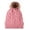 Pink, variant on New Warm Fluff Thickened Ball Of Wool Ladies Cap, Europe And The United States Autumn And Winter Knitted Warm Cap