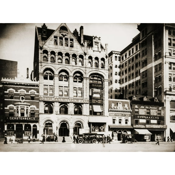 The Washington Post Building In Washington History (24 x 18)